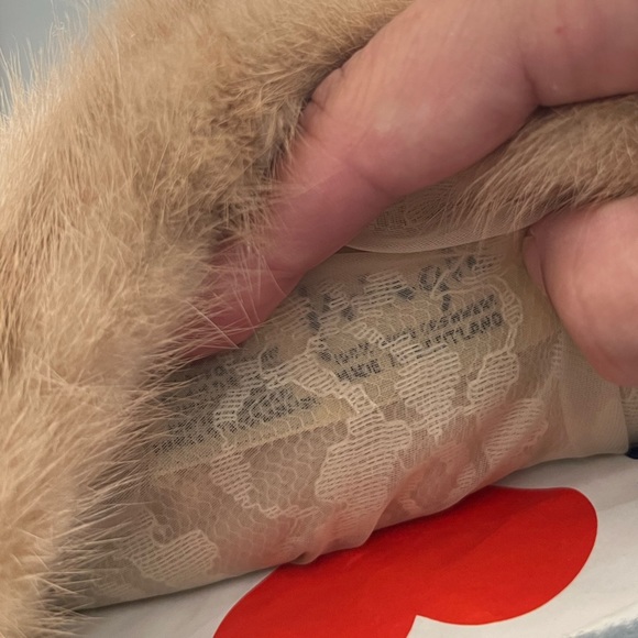 Cardigan Sweater, Cashmere w/ real fur collar - Picture 6 of 6